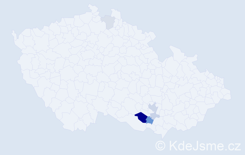 Příjmení: 'Šlesová', počet výskytů 21 v celé ČR
