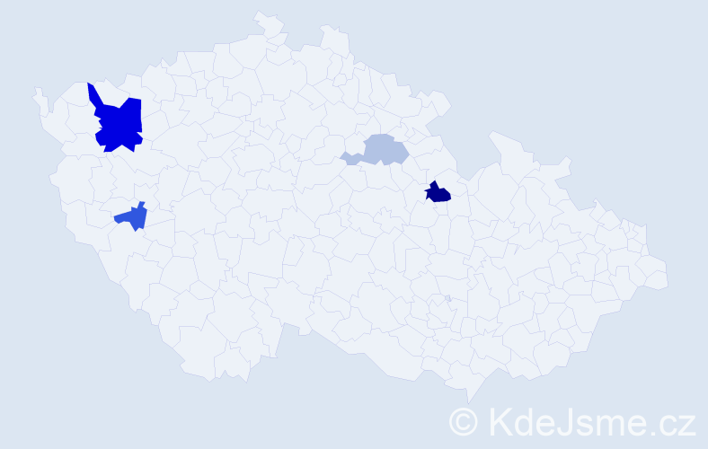 Příjmení: 'Gabalcová', počet výskytů 9 v celé ČR
