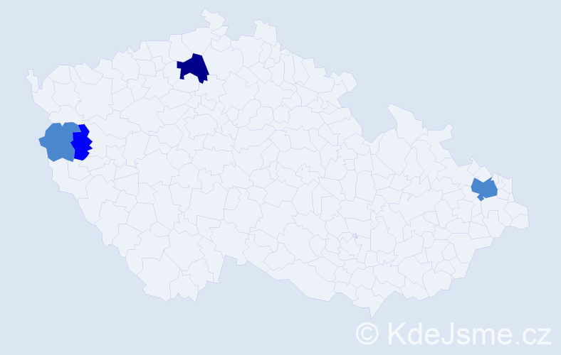 Příjmení: 'Peevová', počet výskytů 7 v celé ČR