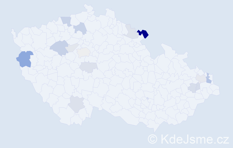 Příjmení: 'Brutovský', počet výskytů 34 v celé ČR