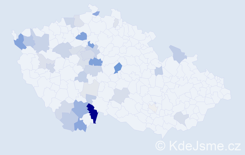 Příjmení: 'Kročáková', počet výskytů 112 v celé ČR