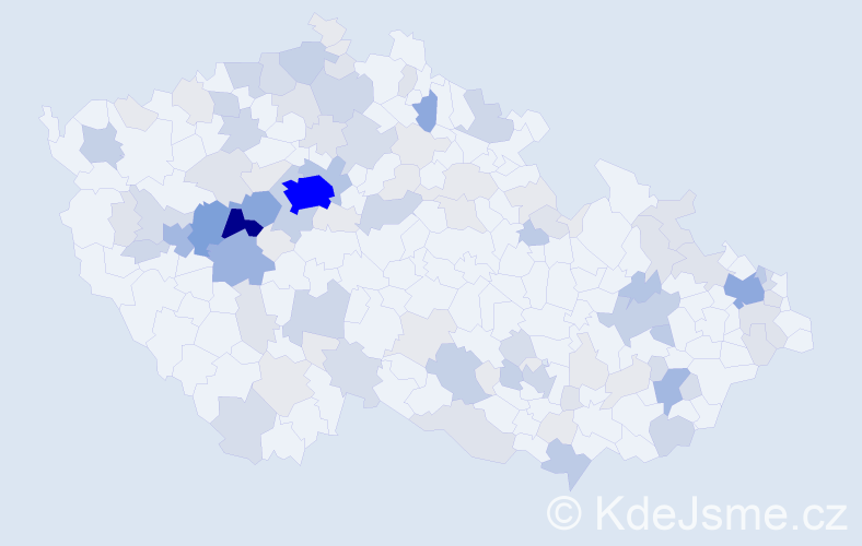 Příjmení: 'Palková', počet výskytů 371 v celé ČR