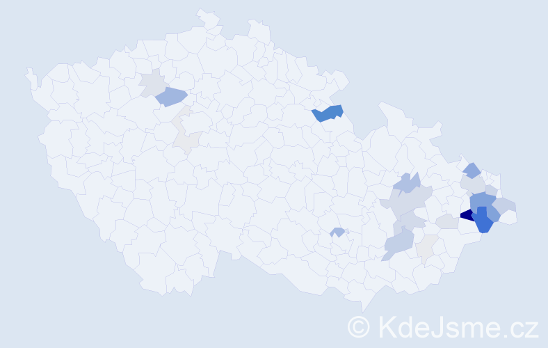 Příjmení: 'Mazoch', počet výskytů 81 v celé ČR