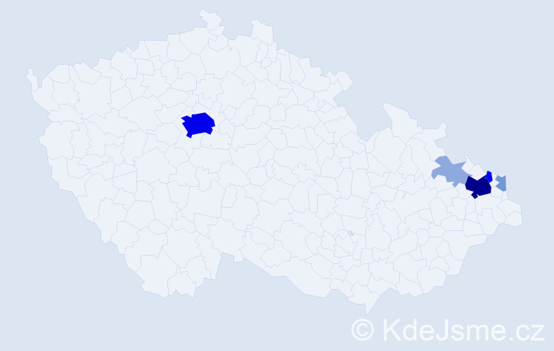 Příjmení: 'Stráňava', počet výskytů 18 v celé ČR