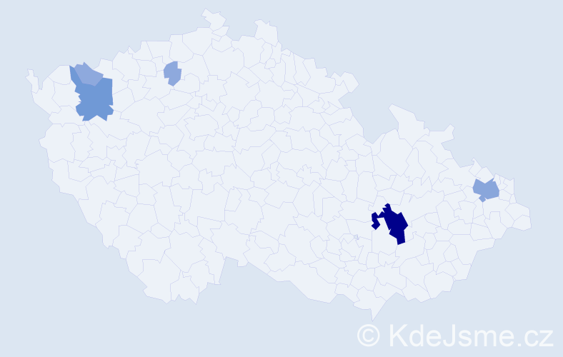 Příjmení: 'Svozilková', počet výskytů 16 v celé ČR