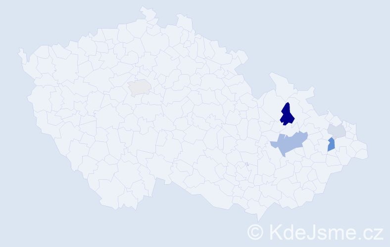 Příjmení: 'Treutlerová', počet výskytů 13 v celé ČR