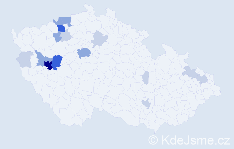 Příjmení: 'Basák', počet výskytů 43 v celé ČR