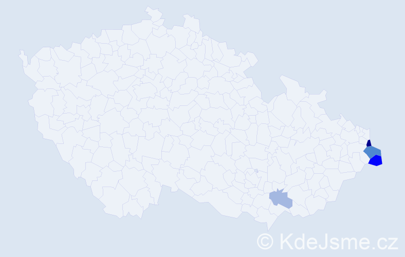 Příjmení: 'Solowská', počet výskytů 9 v celé ČR