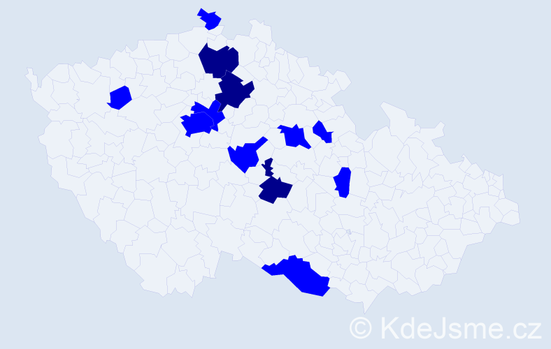 Příjmení: 'Myagmarjav', počet výskytů 15 v celé ČR