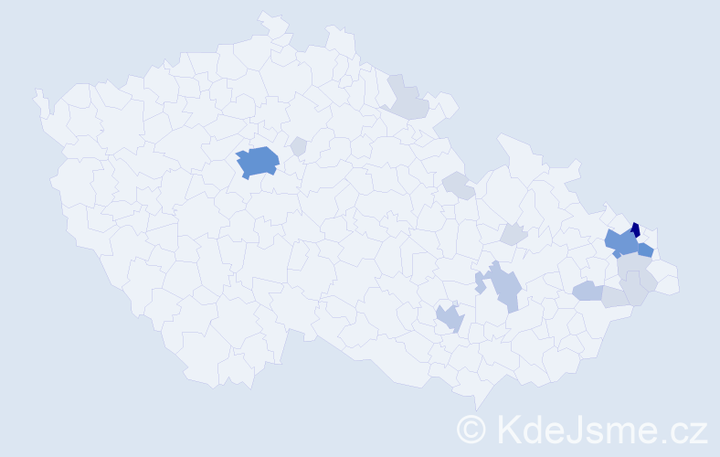 Příjmení: 'Sittek', počet výskytů 51 v celé ČR