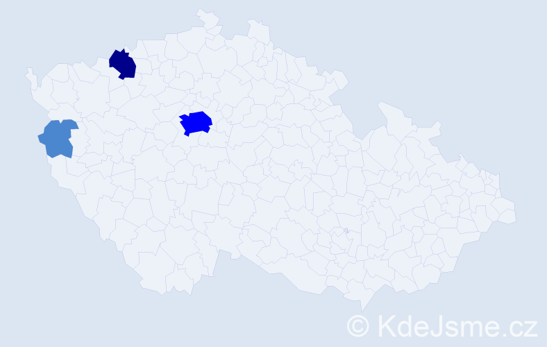 Příjmení: 'Dologh', počet výskytů 6 v celé ČR