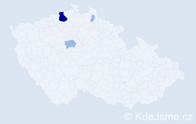 Příjmení: 'Čvirková', počet výskytů 6 v celé ČR