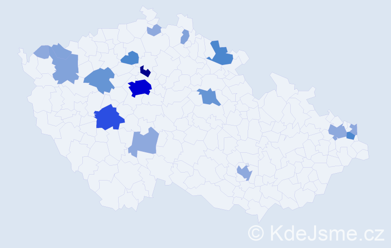 Příjmení: 'Krajč', počet výskytů 50 v celé ČR