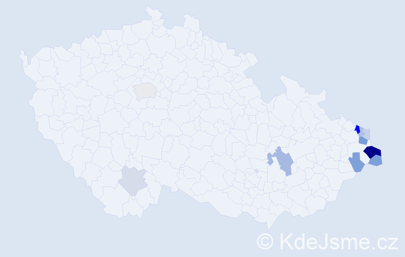 Příjmení: 'Viochna', počet výskytů 26 v celé ČR
