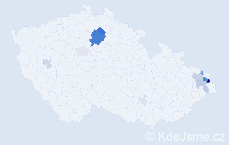 Příjmení: 'Döményová', počet výskytů 21 v celé ČR