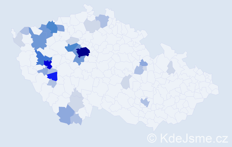 Příjmení: 'Marešková', počet výskytů 111 v celé ČR