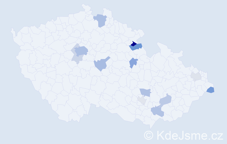 Příjmení: 'Thomson', počet výskytů 27 v celé ČR