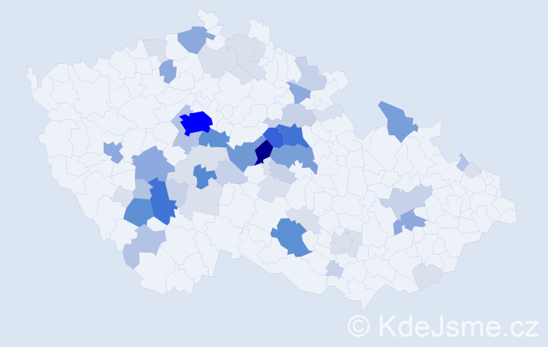 Příjmení: 'Poskočil', počet výskytů 215 v celé ČR