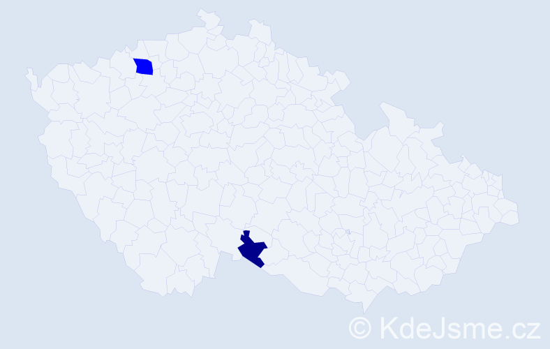 Příjmení: 'Pitoráková', počet výskytů 3 v celé ČR