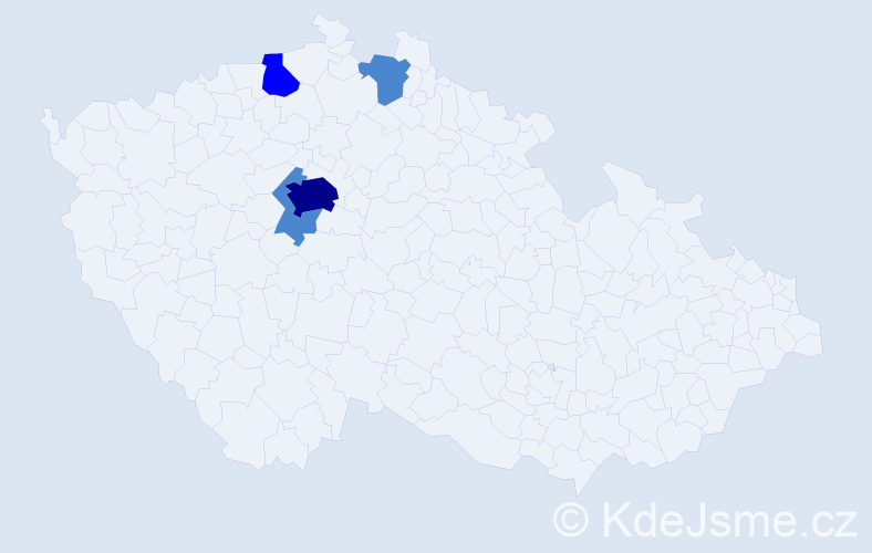 Příjmení: 'Cibák', počet výskytů 7 v celé ČR