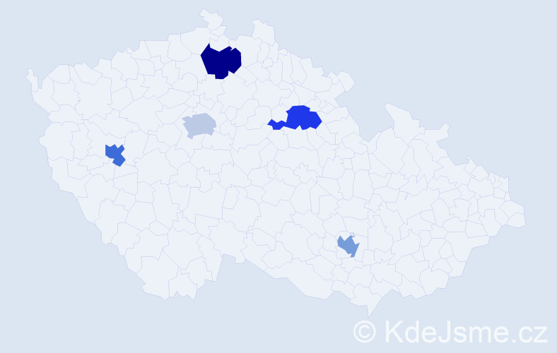 Příjmení: 'Davaanyam', počet výskytů 5 v celé ČR