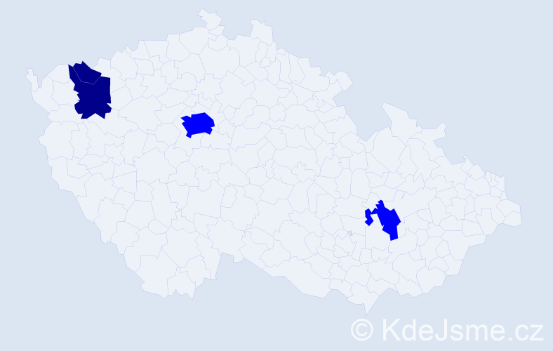 Příjmení: 'Teterjová', počet výskytů 6 v celé ČR
