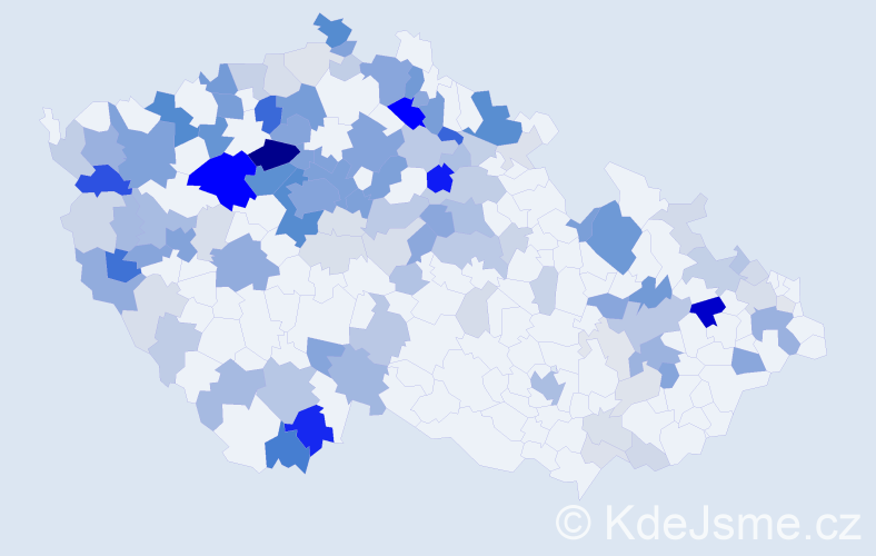 Příjmení: 'Miller', počet výskytů 437 v celé ČR