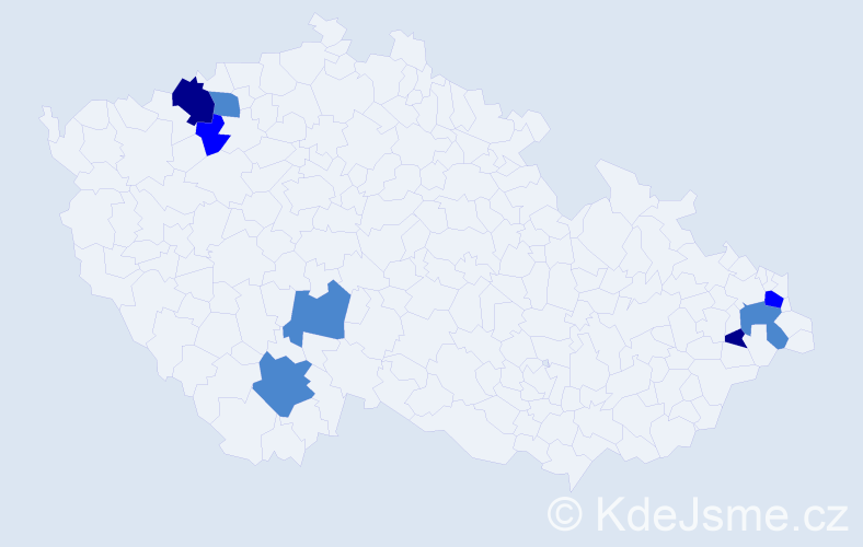 Příjmení: 'Knapo', počet výskytů 14 v celé ČR