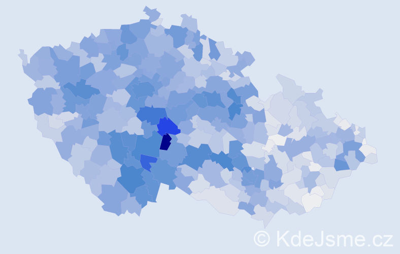 Příjmení: 'Zemanová', počet výskytů 8994 v celé ČR