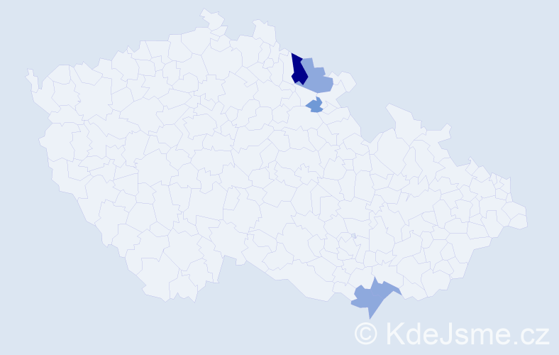 Příjmení: 'Slovenský', počet výskytů 11 v celé ČR