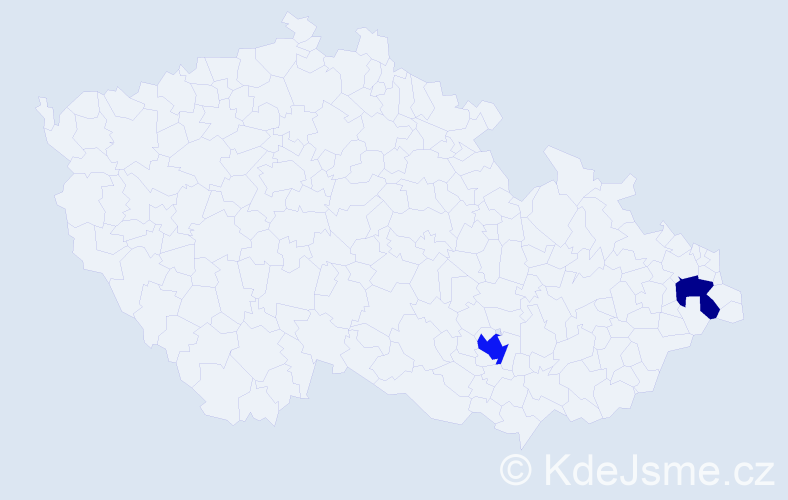 Příjmení: 'Potášová', počet výskytů 6 v celé ČR