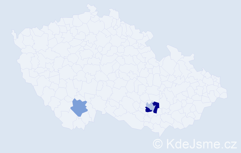 Příjmení: 'Dzurišová', počet výskytů 4 v celé ČR