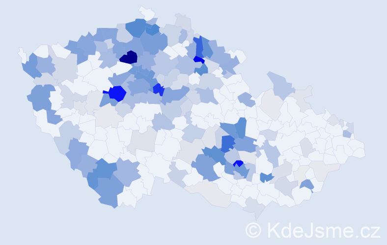 Příjmení: 'Haklová', počet výskytů 658 v celé ČR