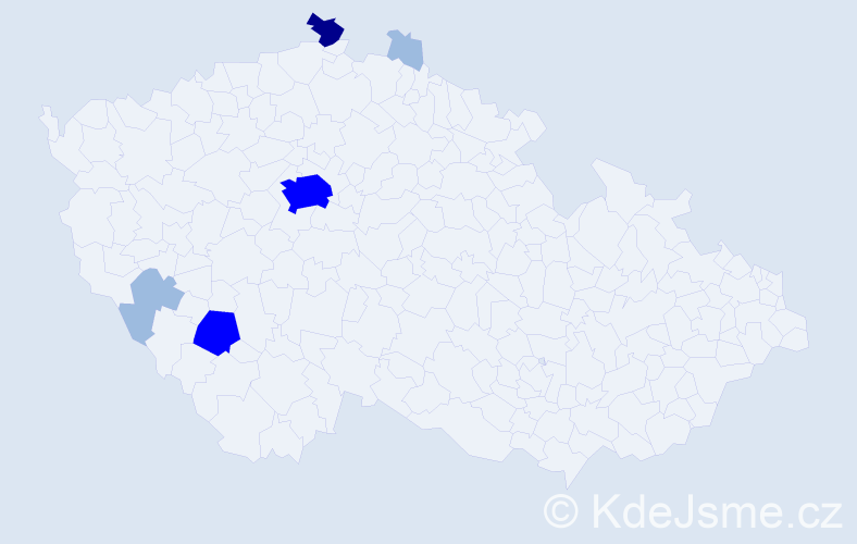 Příjmení: 'Bačovčin', počet výskytů 12 v celé ČR