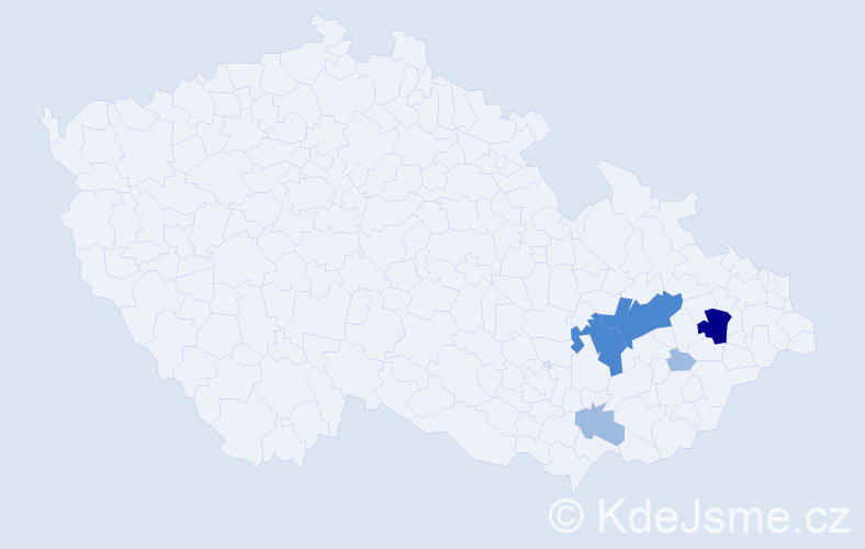 Příjmení: 'Batta', počet výskytů 10 v celé ČR