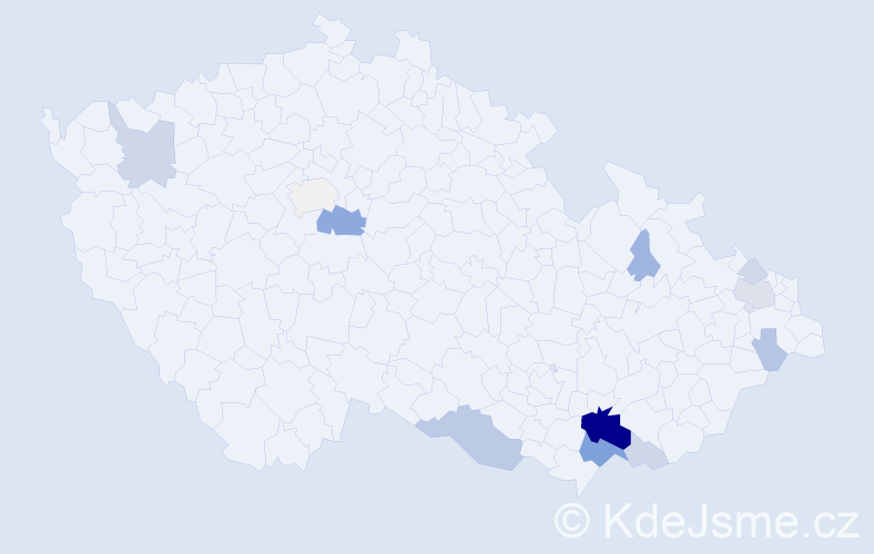 Příjmení: 'Profotová', počet výskytů 43 v celé ČR