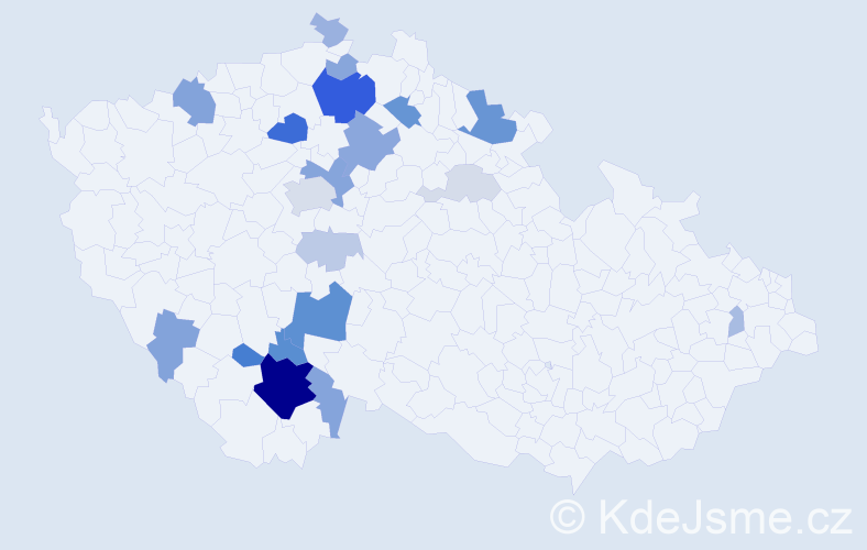 Příjmení: 'Rachač', počet výskytů 63 v celé ČR