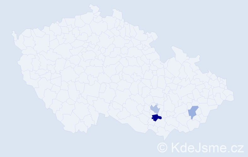 Příjmení: 'Buraiová', počet výskytů 5 v celé ČR