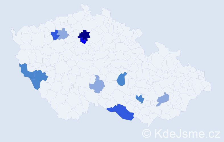 Příjmení: 'Priatková', počet výskytů 26 v celé ČR