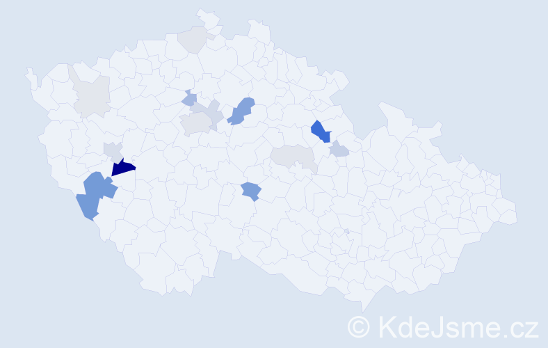 Příjmení: 'Žežulová', počet výskytů 44 v celé ČR