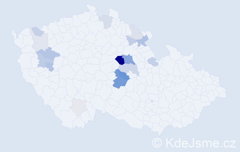 Příjmení: 'Danielková', počet výskytů 48 v celé ČR
