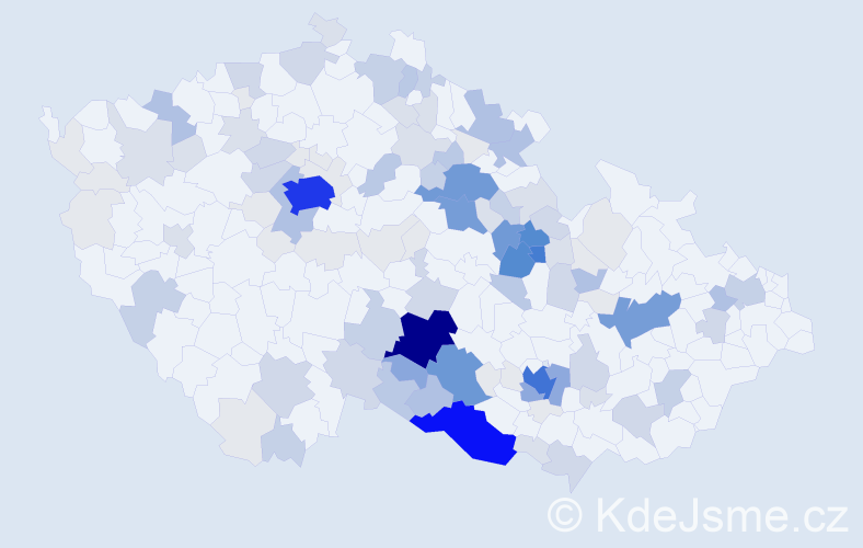 Příjmení: 'Štancl', počet výskytů 484 v celé ČR