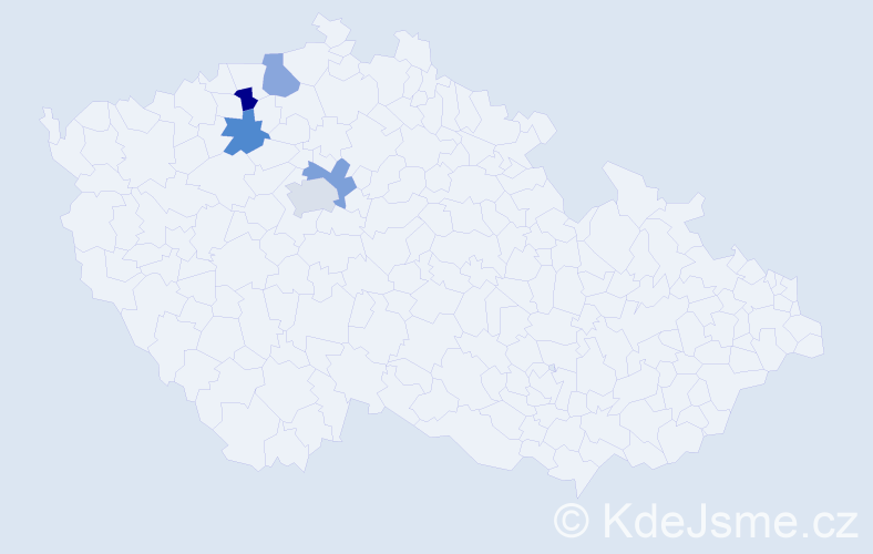 Příjmení: 'Durilová', počet výskytů 11 v celé ČR