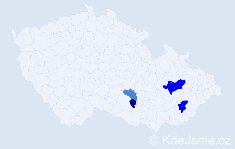 Příjmení: 'Heto', počet výskytů 8 v celé ČR
