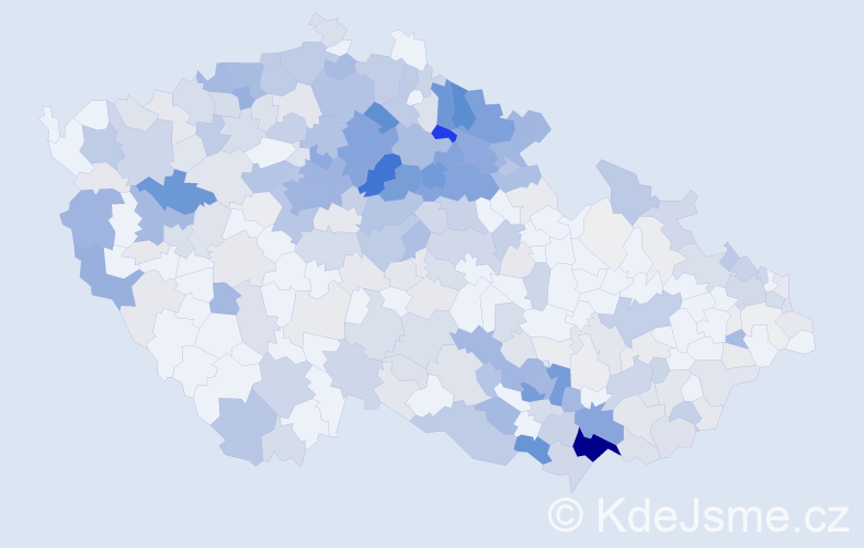Příjmení: 'Antoš', počet výskytů 1480 v celé ČR