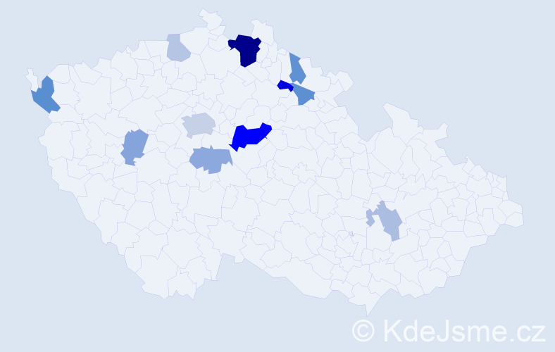 Příjmení: 'Kirchhof', počet výskytů 28 v celé ČR