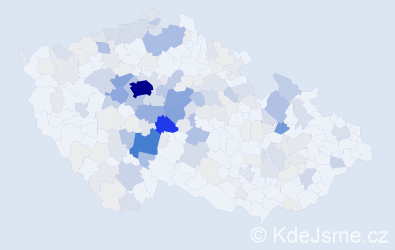 Příjmení: 'Hejný', počet výskytů 674 v celé ČR
