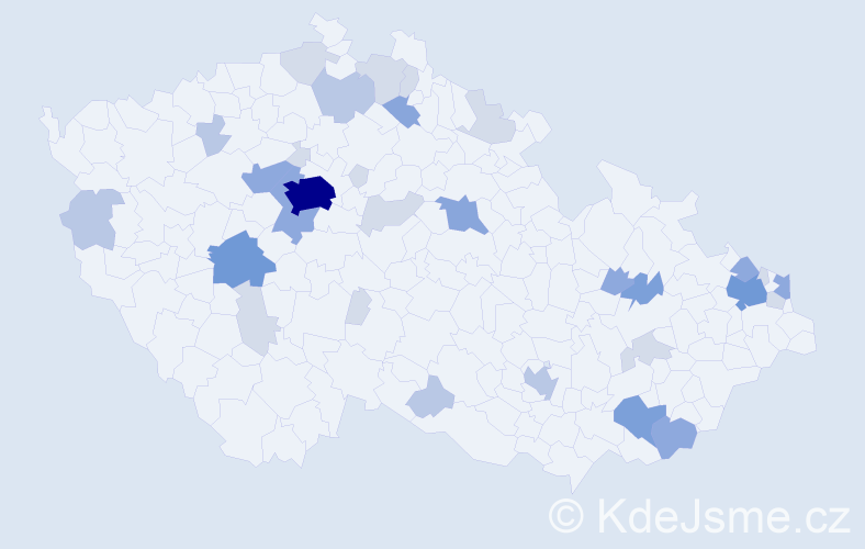 Příjmení: 'Bakošová', počet výskytů 88 v celé ČR