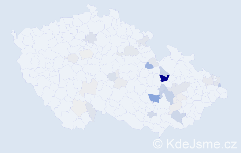 Příjmení: 'Čepa', počet výskytů 98 v celé ČR