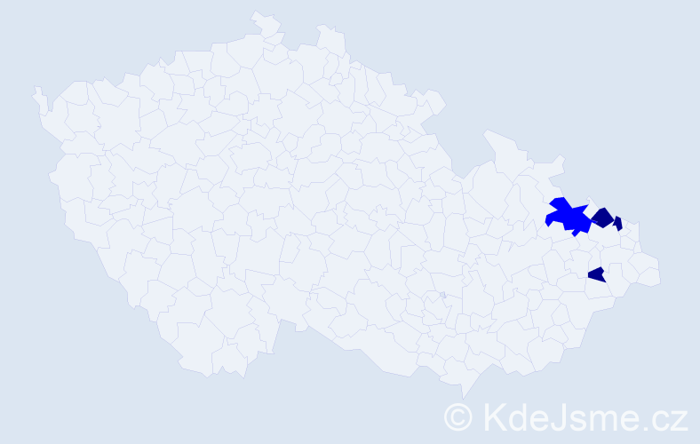 Příjmení: 'Děngl', počet výskytů 7 v celé ČR